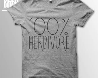 100% Herbivore *Vegan* t-shirt tee // vegan t-shirts / vegan clothing / vegan shirt / vegetarian / animal rights