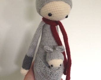 Great doll Kira the Kangaroo and her lalylala baby blanket, plush, cadeaubde birth, room decoration