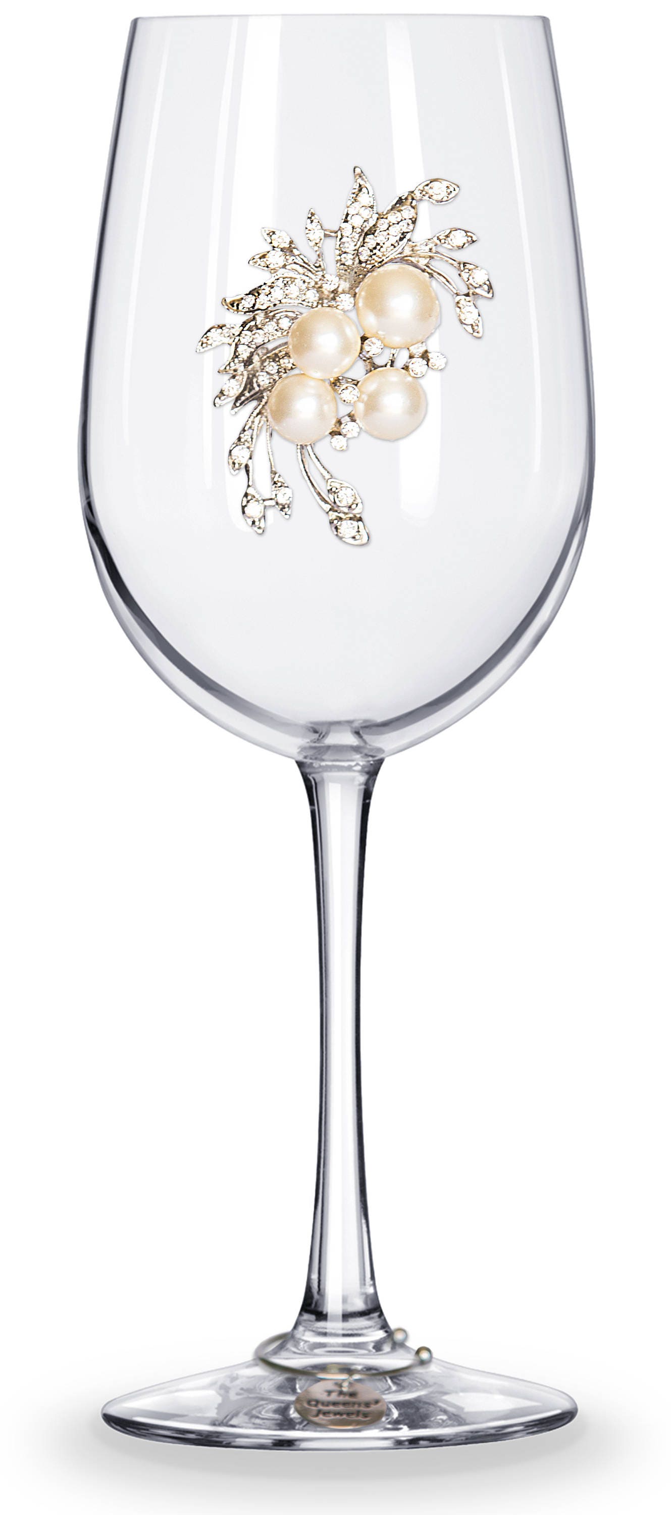 Pearl Bouquet Jeweled Wine Glass 6876
