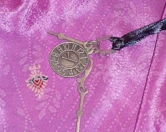 Clock face and clock hands pendant