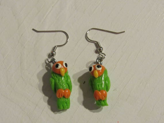 Love Bird Polymer Clay Earrings