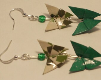 Origami butterfly earrings