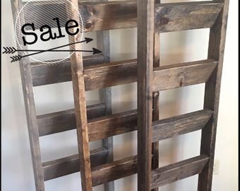 Blanket ladder | Rustic wooden farmhouse quilt ladder 5' | Distressed towel rack ladder | Decorative country decor furniture | Nursery decor