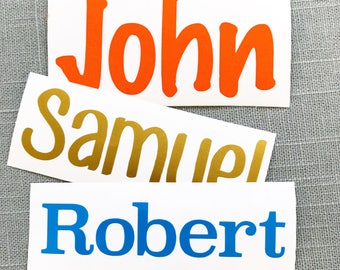 Name Decal, YETI Name Decal, Boy Decal, Man Decal, Sticker, Tumbler, Laptop, Binder, Car, Macbook Decal, Water Bottle, Name Sticker, Label