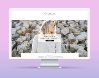 SALE! Charlie | Responsive Minimalist Premade Blogger Template