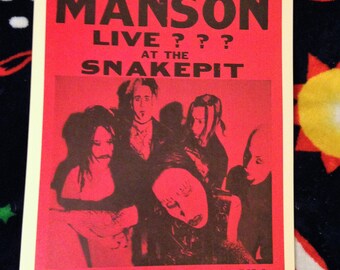 Marilyn Manson Vintage Concert Poster Reproduction // 1990s
