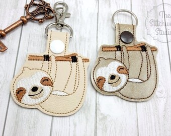 Sloth Keychain - Key Fob - Pick Your Color!