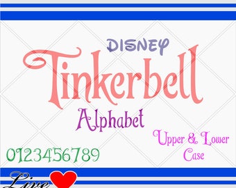 Tinkerbell svg, Alphabet svg, Letters svg,fairy svg, Design Studio, svg fonts, Clipart svg, files for Cricut svg, Digital Download