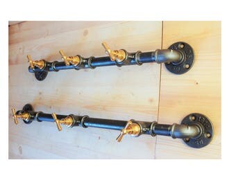 Coat rack, coat hook rack - 3 heads of taps