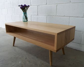 Mixed Oak Mid Century Coffee Table