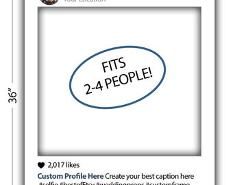 CUSTOM PRINTED Instagram Photo Booth Prop, Instagram Frame, Wedding Photo Booth