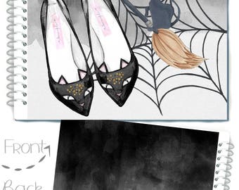 Printable Halloween Dashboard Divider, Wizard Of Oz, Dorothy's Shoes, No Place Like Home, Glinda Good Witch, Printable Planner Covers