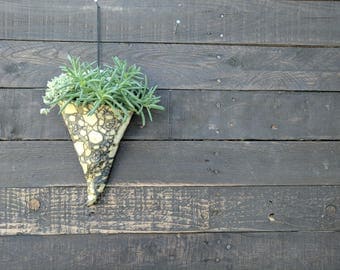 Ceramic wall pocket, succulent planter, wall planter, air plant holder, hanging planter