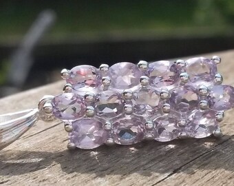 Rose de France amethyst pendant in silver