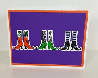Halloween Card - Witch Shoes Halloween Card