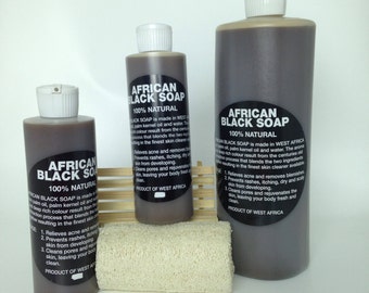 Liquid African Black Soap 100% Pure Raw/ Acne help