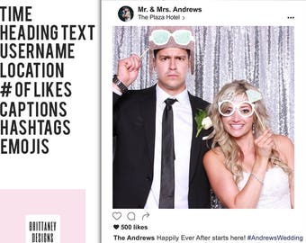 Custom Instagram Frame (Digital File Only) Photo Booth Prop, Instagram Frame Prop