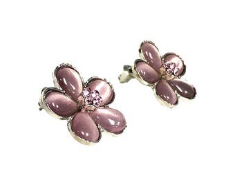 Hermione Granger Earrings Harry Potter And The Goblet Of Fire Movie Pink Flower Stud Costume Yule Ball Cosplay Gift Jewelry Pair Hi Quality