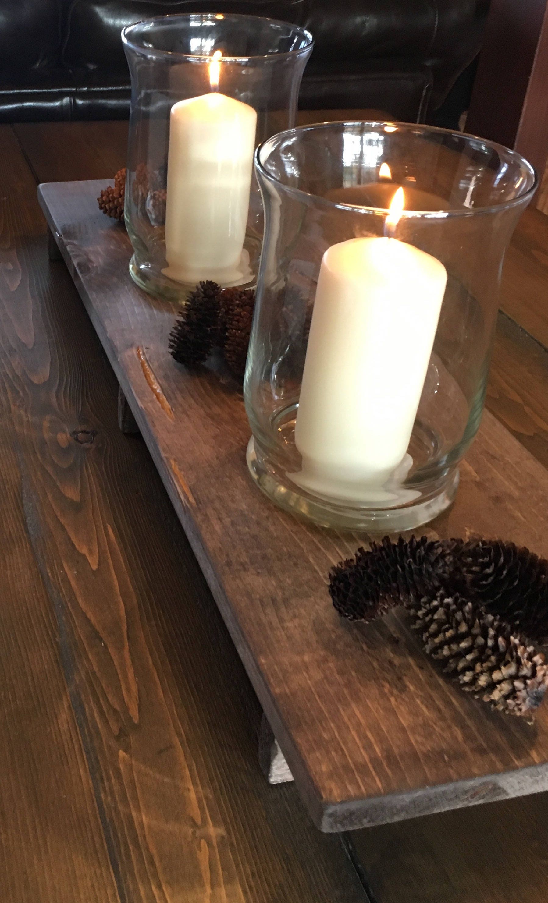 Rustic Wood Table Runner / Tray Centerpiece 30 and 36 Inches