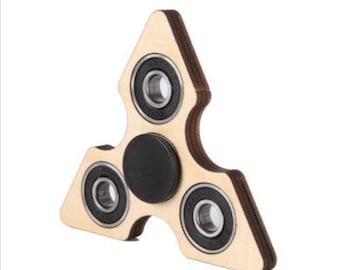 Wooden Fidget Spinner Stress Toy - Decorate YOUR Own Hand Finger Spinners - Autism Anxiety ADHD Stress Relief