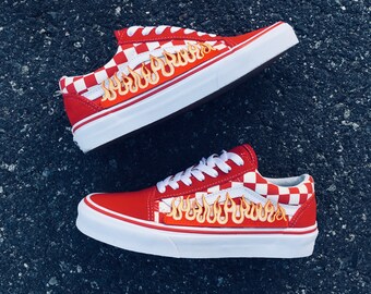 Custom Vans shoes embroiered vans snake patch gucci snake