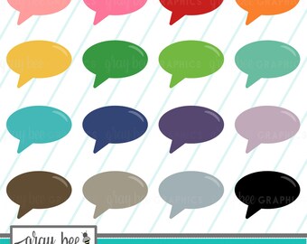 SALE! Speech Bubble-Word Bubble-Clipart Set, Commercial Use, Instant Download, Digital Clipart, Clip Art, Planner Clip Art- MP233