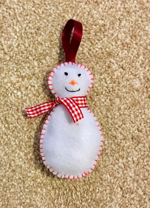 Felt Snowman Christmas Decoration.