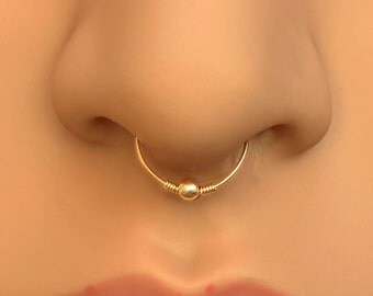 Thin Septum Ring,Gold Septum Ring,opal septum ring,22g septum ring,septum piercing,gold septum piercing,septum jewelry,gold septum jewelry
