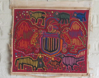 Vintage Kuna Mola Tapestry 1960s-1970s