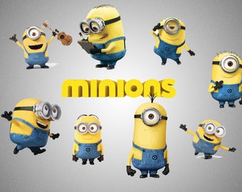 Minions Clipart , png 300 ppi , jpg , disney , printables , instant download