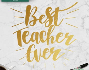 Download Best teacher svg | Etsy