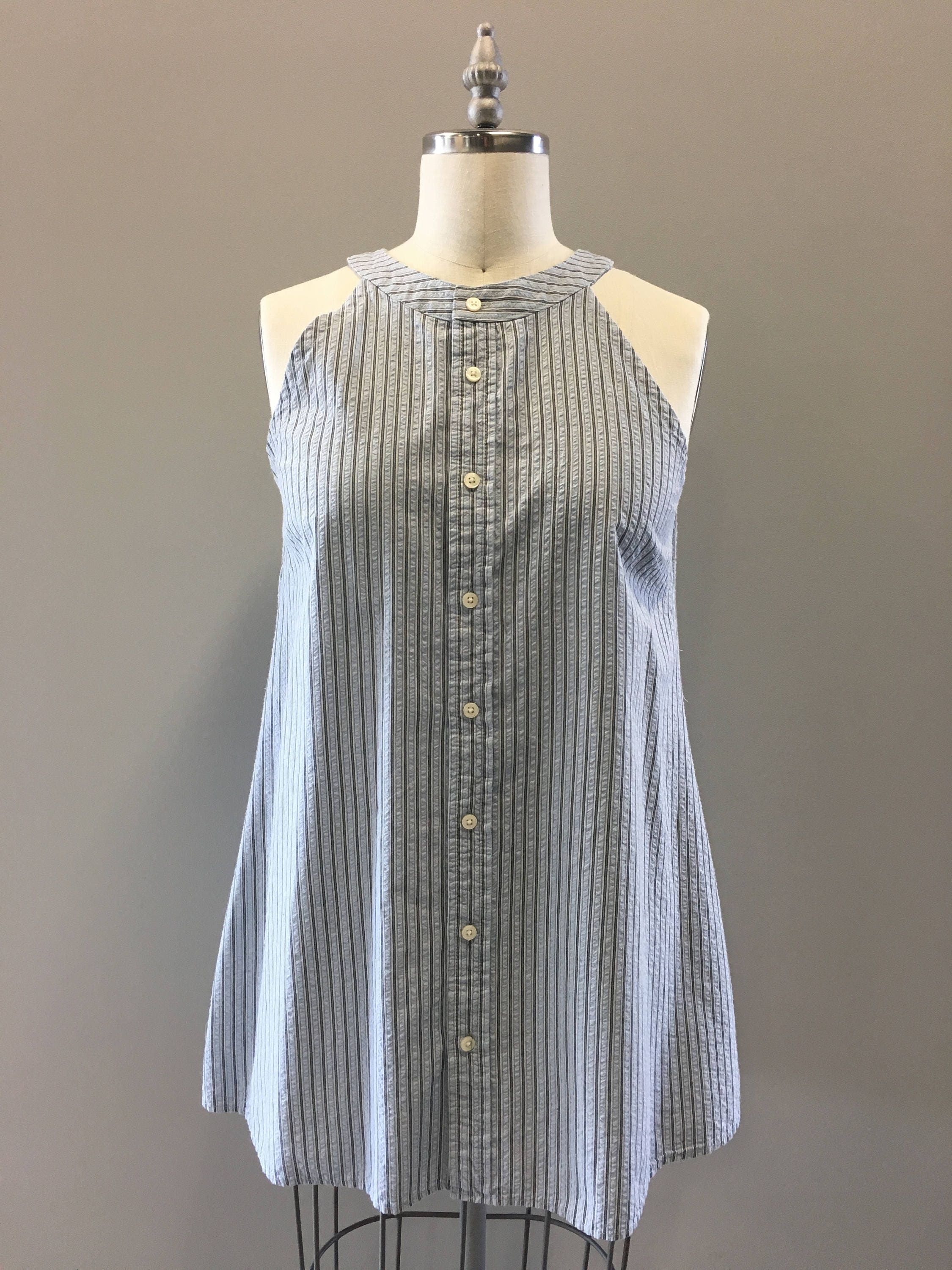 Dress Shirt Dress upcycled men's dress shirt tunic