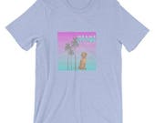 Retro "Miami Vizsla" Unisex Cotton T-shirt