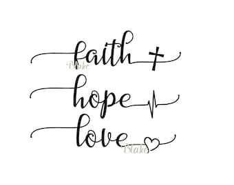 Download Faith hope love svg | Etsy