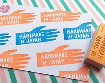 custom hand rubber stamp. personalized handmade in stamp. hand carved stamp. business packaging stamp. small shop branding. choose option