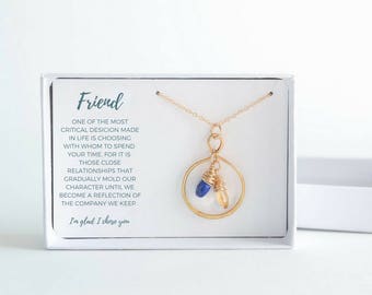 Best Friend Birthday Gift - Custom Friendship Necklace - Gold Friend Necklace - Custom Best Friend Necklace - Custom Girlfriend Gift
