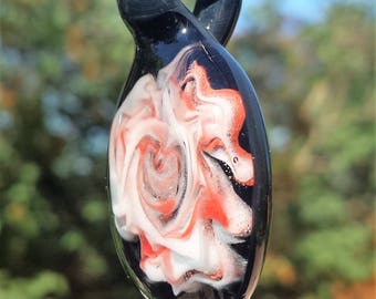 Blown Glass Galaxy Pendant - Trippy glass jewelry - Heady glass pendant - Gift idea -Gift for her -Handmade jewelry-Glass jewellery-Birthday