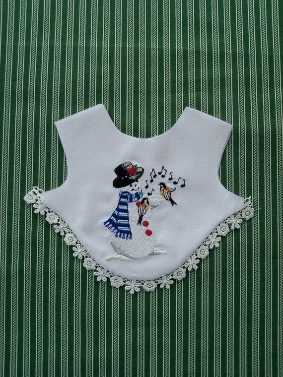 18" Size/ COMPLETELY FINISHED Elaborately Embroidered Christmas Bodice Front Overlay / 18" American Girl Doll Size