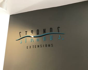 5"H 3D Plexiglass Acrylic Letters With Your Own Text - Custom Laser Cut and Engraving-Business Sign 3D Wall Decors Office Wall Art