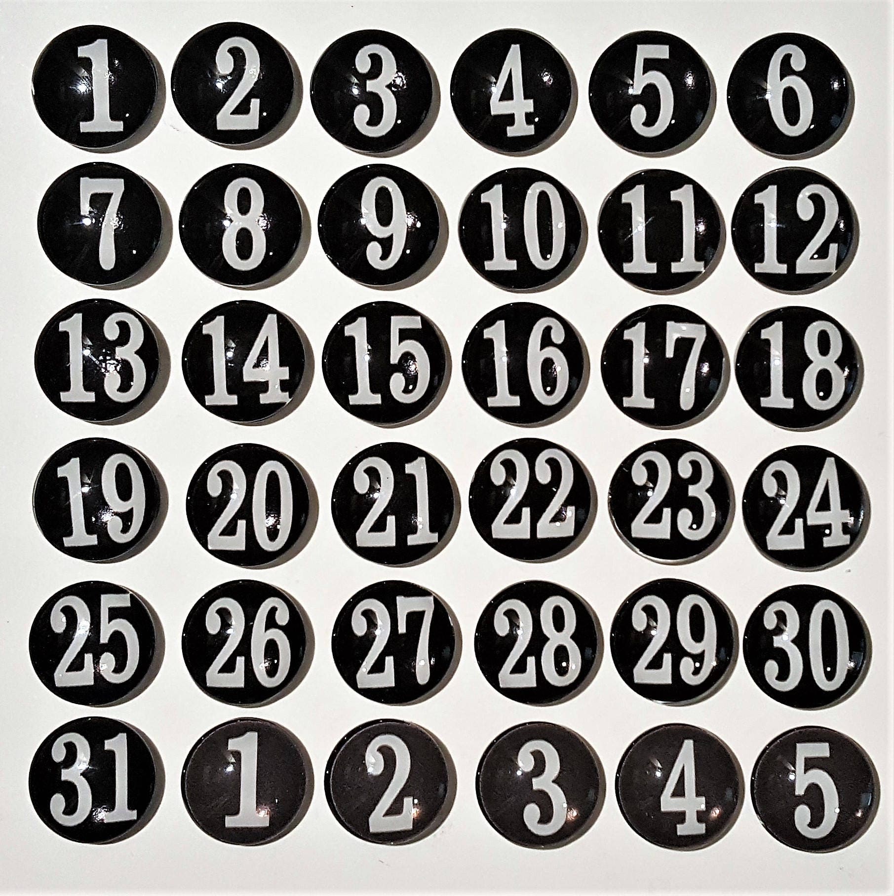 Black and White Numbers Planner Numbers Black Calendar