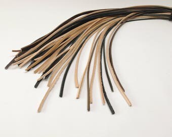 Leather Belting Lace Cord Strips - 12 each