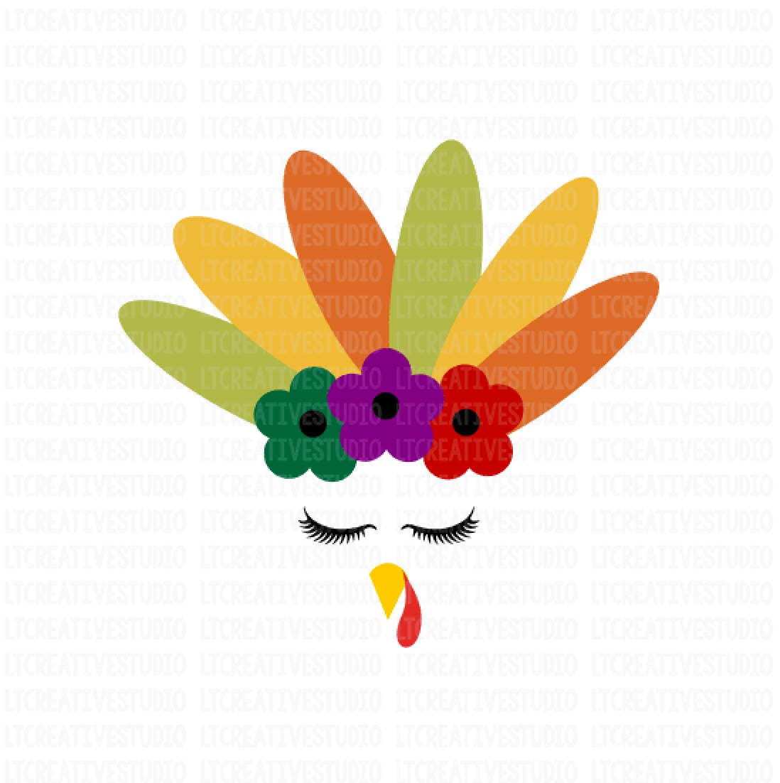 Download Turkey SVG Turkey Face SVG Thanksgiving Svg Turkey