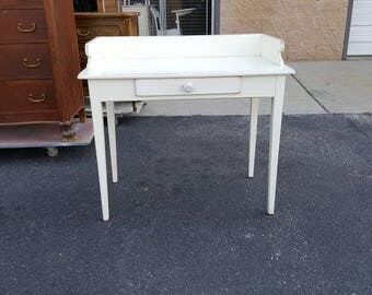 Vintage desk, vanity, baby changing table, farmhouse shabby chic, PICK UP ONLY, painting included, rustic, make up table, dressing table