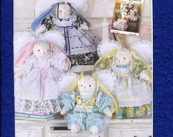 Simplicity 2595 Angel Bunnies All in Ruffles and Lace Size 18 inches tall UNCUT