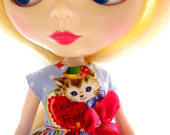 Blythe, Blythe dress, Blythe cats, Blythe cat dress, 1:6 doll, Blythe - Blythe clothes. Blythe clothing. The Dolls Dresser
