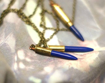 Crystal Bullet Casing Necklace
