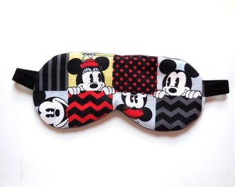 Adjustable Sleep Mask, Disney Eye Shade, Mickey Mouse Eyemask Minnie Sleepmask, Cotton Flannel Satin, Night Cover, Woman Teen Kids Toddler