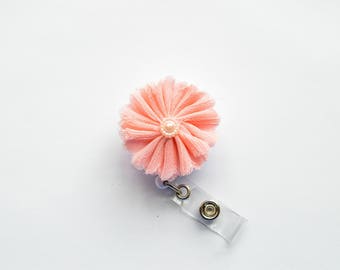 Light Pink Flower Badge Reel