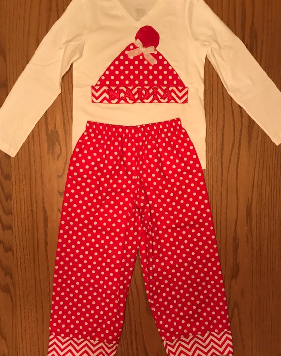 Monogram Christmas pajamas,personalized Christmas pajamas,matching Christmas pajamas,kids matching Christmas pajamas,cotton Christmas pajama