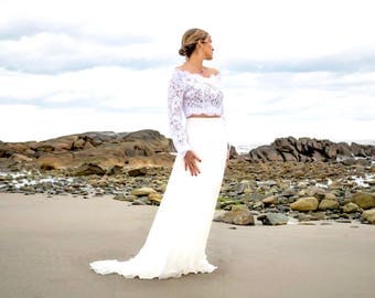 Wedding Silk Skirt, Silk Maxi Skirt, Bridal Skirt, Wedding Separates, White Bridal Skirt, Bridal Separates, Ivory Maxi Skirt
